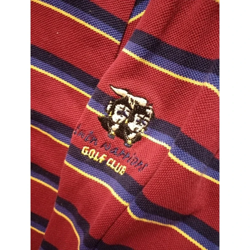 Ralph Lauren Long Sleeve Polo Twin Warriors Golf Club Men's Size Large